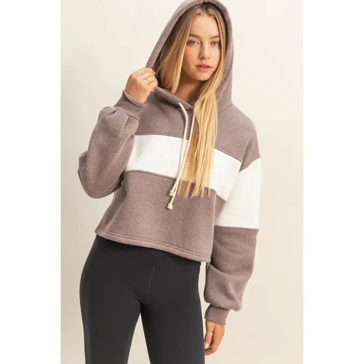 Walnut Cropped Hoodie