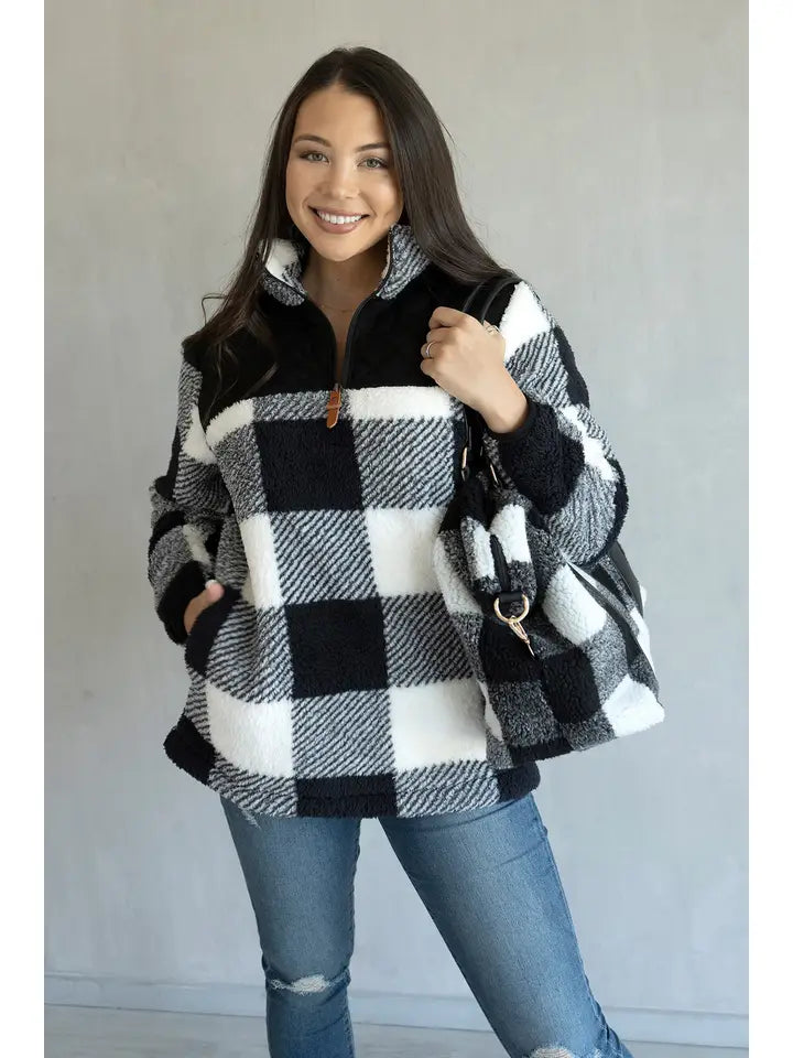 Bella Plaid Quilted Sherpa