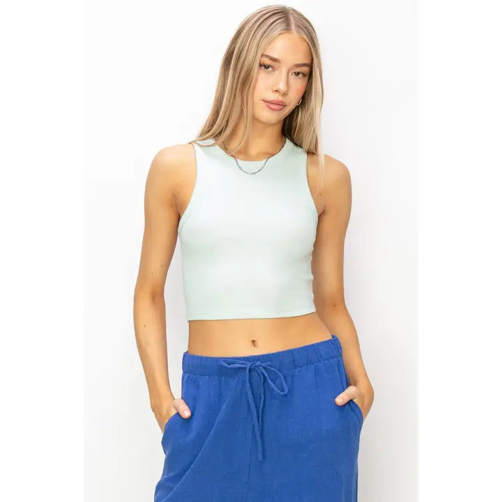 Mint Ribbed Tank