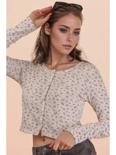 Floral Button Down Cardigan