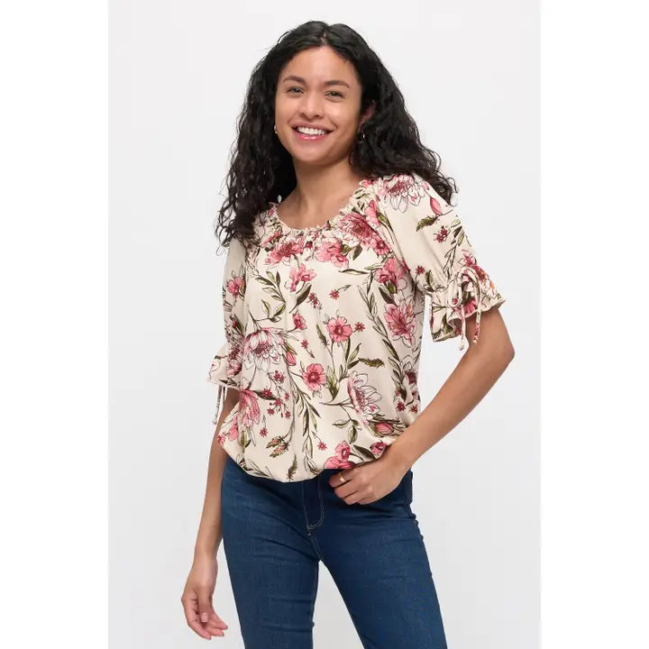 Floral Baby Ruffle Peasant Top