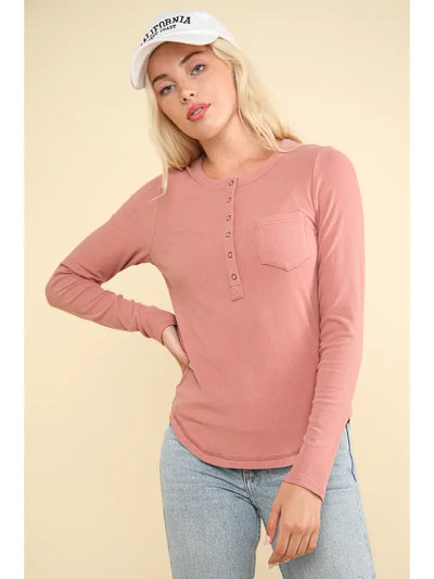 Soft Brushed Solid Knit Ribbed Top