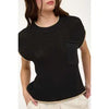 Black Contrast Pocket Sweater
