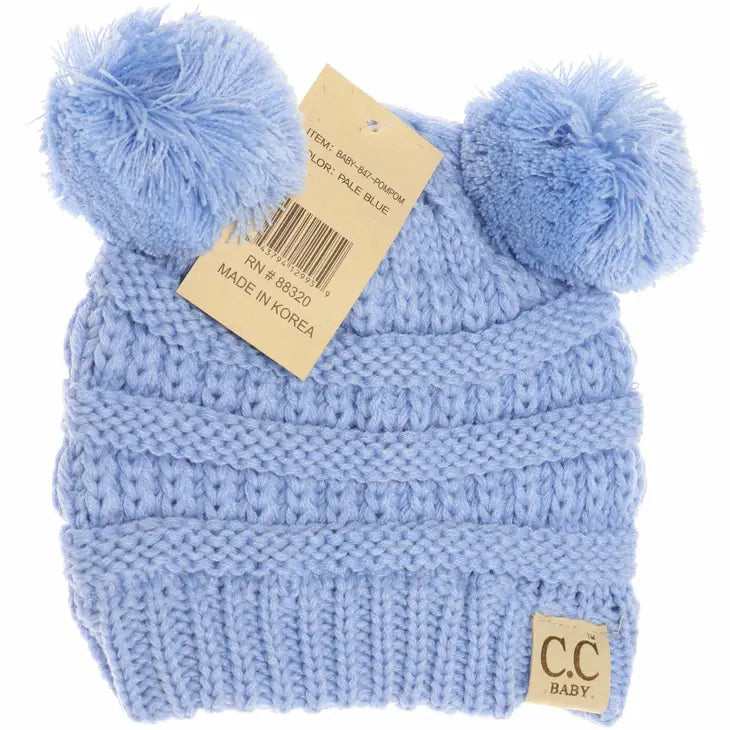 Baby Solid Double Pom