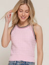 Pink Contrast Halter