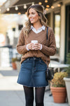 Chevron Cable Knit Sweater