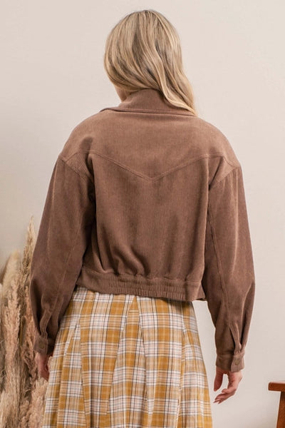 Corduroy Cocoa Moto Jacket