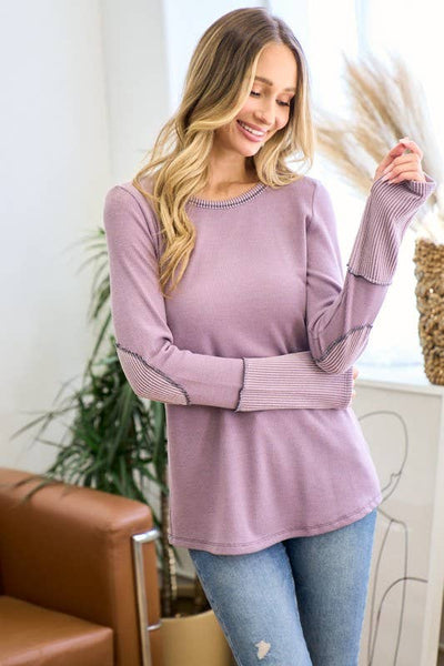 LMT3426PL-1-Plus Size Sweet creature thermo top: 1XL / TAUPE