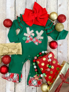 Antlers and Lights Girl Romper