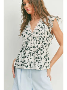 Midnight Floral Blouse
