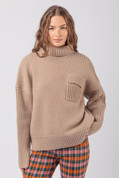 Mock Neck Oversized Sweater