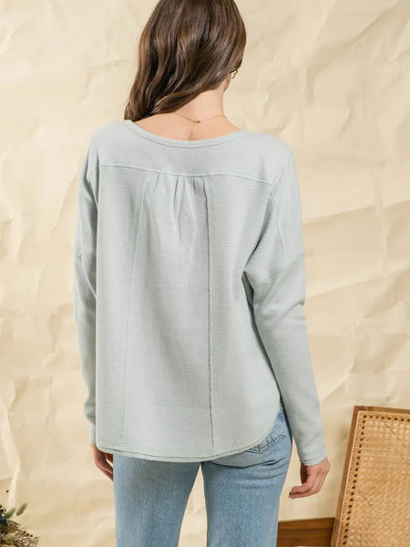 Soft and Sage Stitch Top