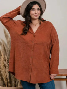 Hey There Pumpkin Corduroy Shacket