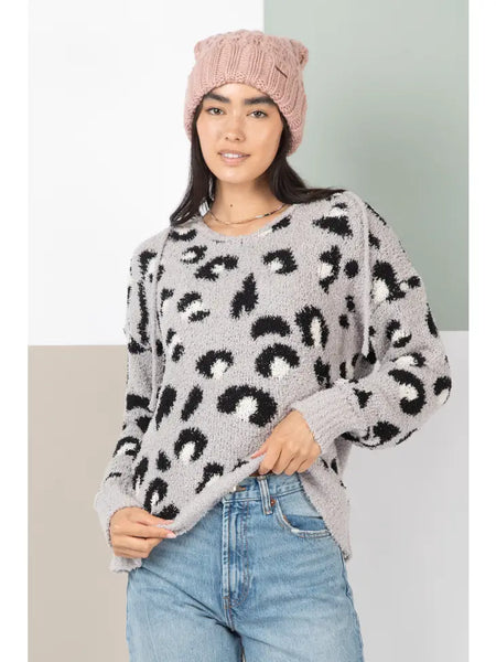 Leopard Print Soft Sweater