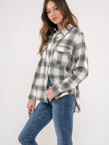 Pocket Plaid Button Up