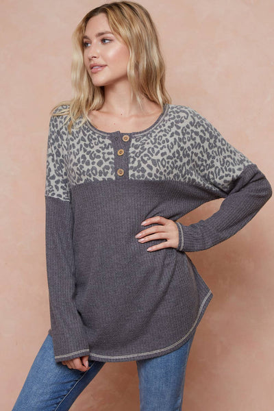 LMT2709PL-PLUS SIZE Sweetest Awakenings Waffle Pullover: OATMEAL / 3XL