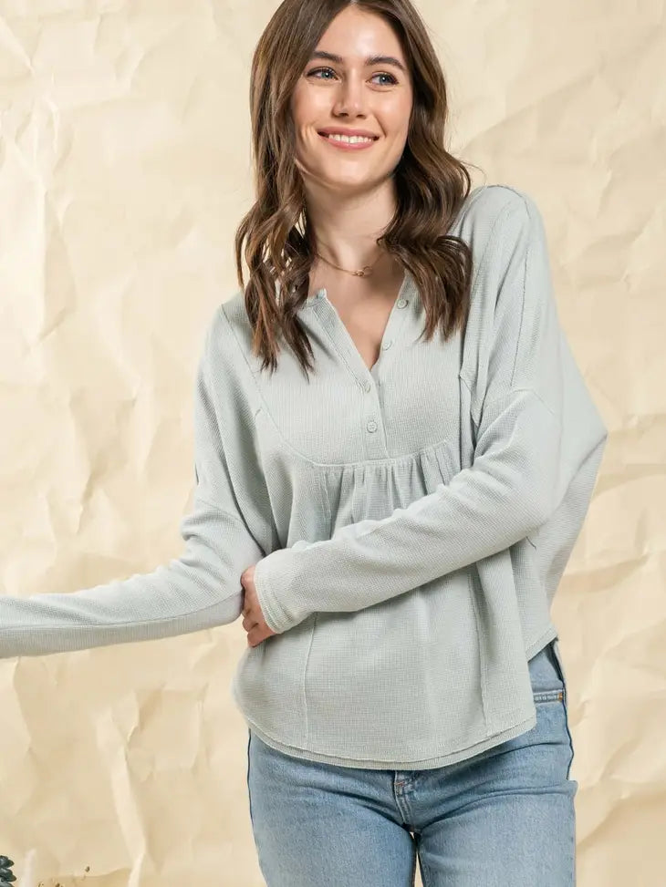 Soft and Sage Stitch Top