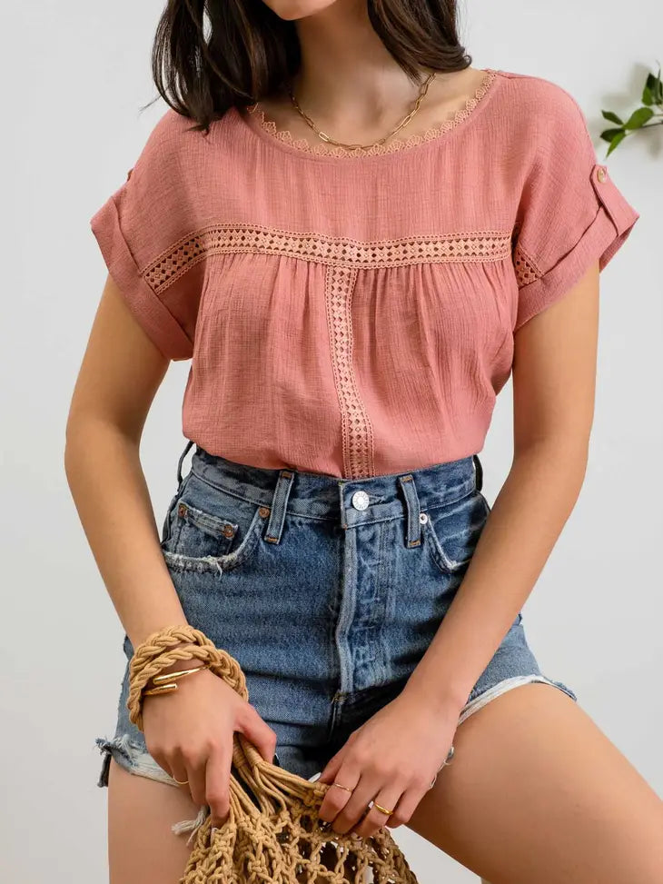 Lindsey's Lace Trim Top