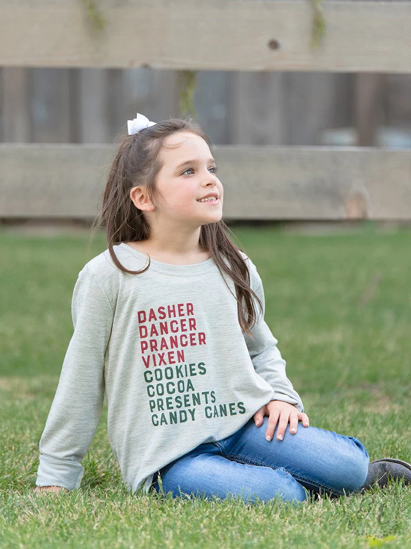 Girl's Dasher...Cookies on Lt. Grey Sweatshirt
