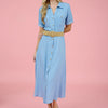 Belted Chambray
