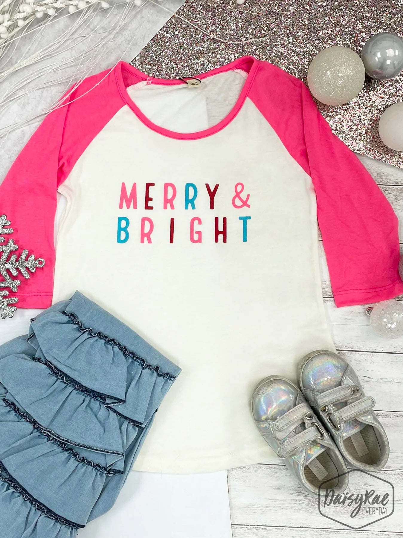 Girl's Merry and Bright Raglan