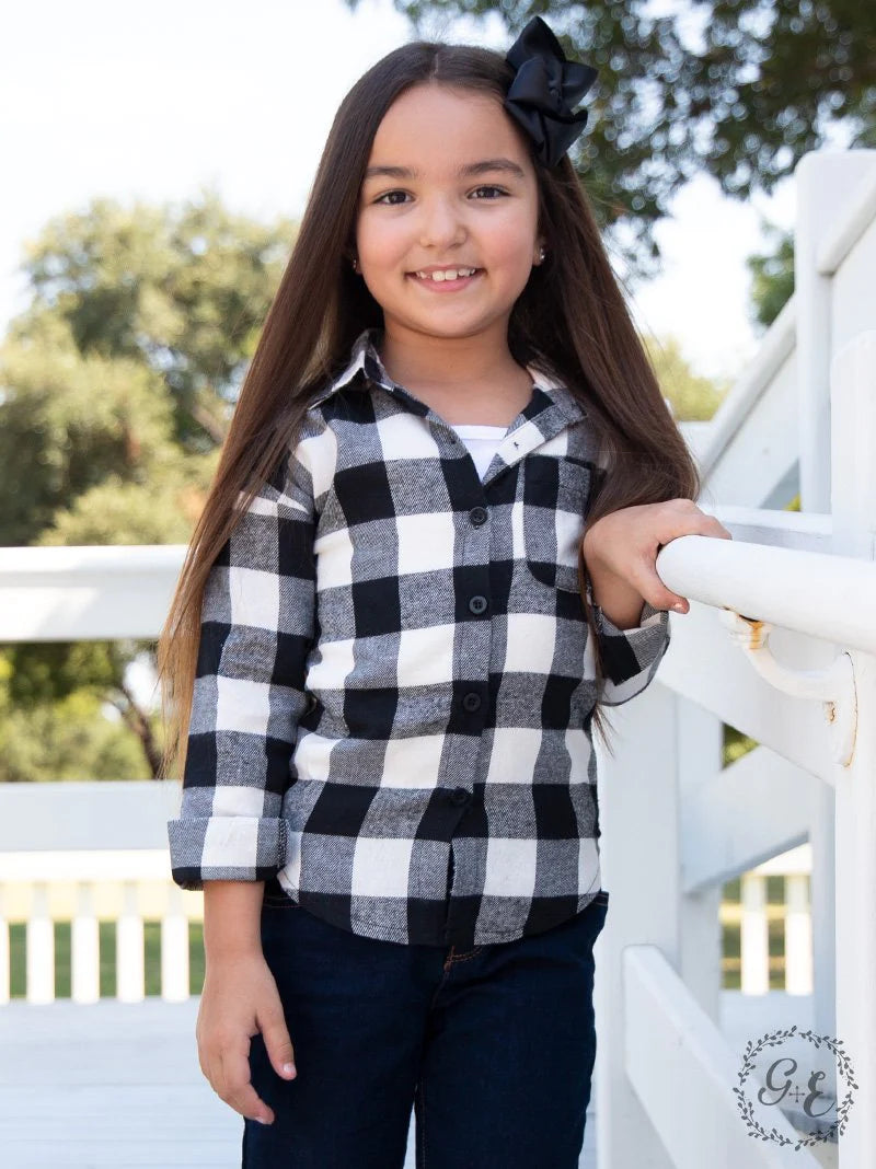 Girls Standard Plaid Flannel
