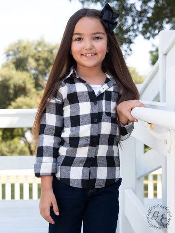 Girls Standard Plaid Flannel