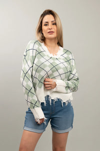 Argyle Garden Sweater