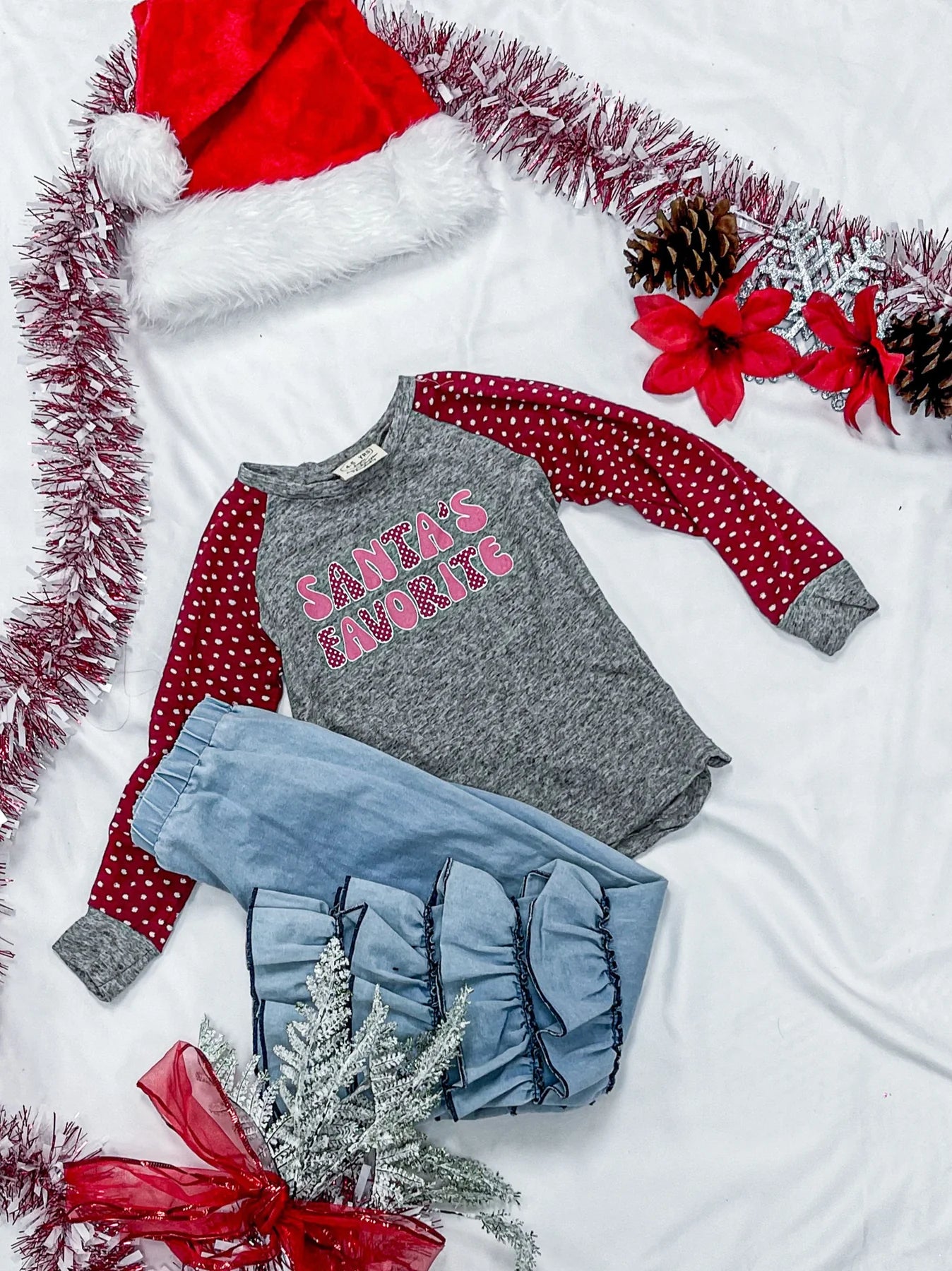 Santa's Favorite Girl Top