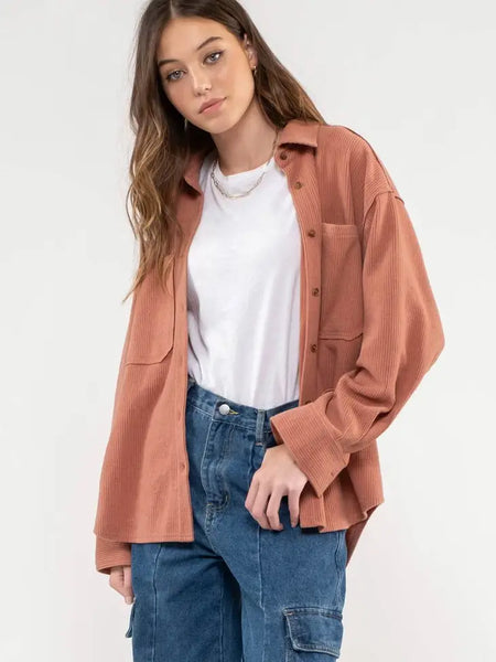 Nutmeg and Knit Button Up