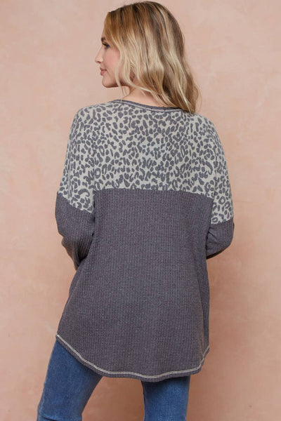 LMT2709PL-PLUS SIZE Sweetest Awakenings Waffle Pullover: OATMEAL / 3XL