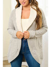 Open Front Sherpa Collar Cardigan
