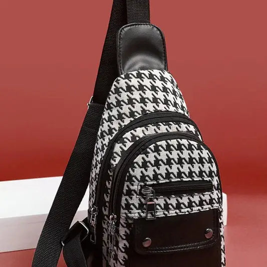 Trendy Plaid Messenger Bag