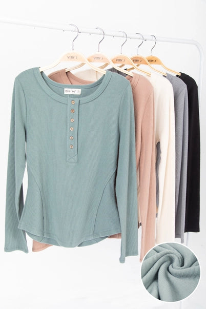 Soft Blush Henley