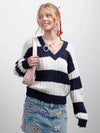 Navy Stripe Pullover Sweater