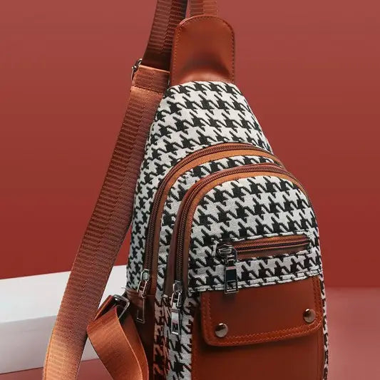 Trendy Plaid Messenger Bag