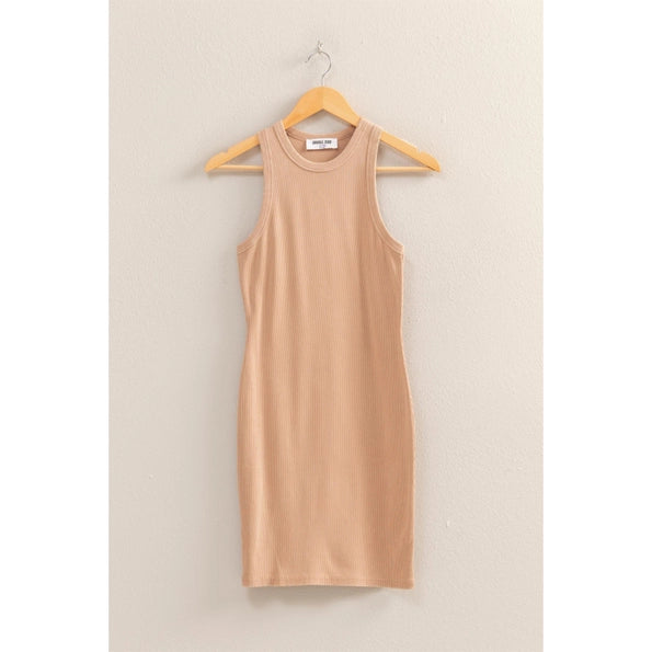 Acid Washed Ribbed Dress