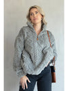 Grey Textured Sherpa