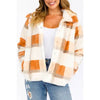 Rust Pocket Colorblock Sherpa