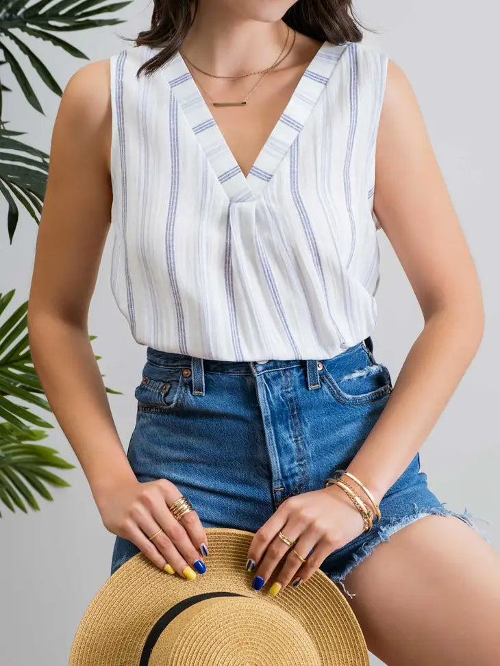 Hampton Stripe Sleeveless Top