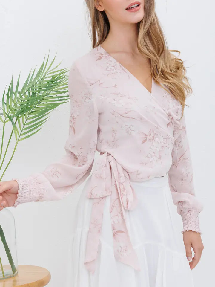 Romance Chiffon Wrap Tie Top