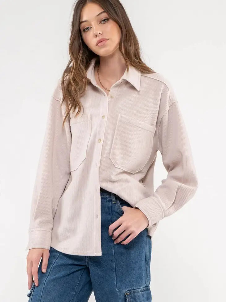 Nutmeg and Knit Button Up