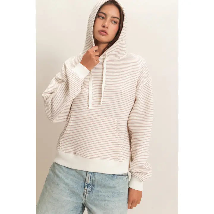 Striped French Terry Hoodie