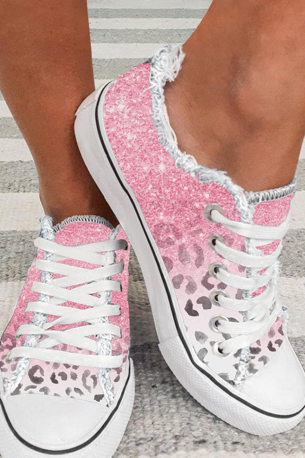 Pink Ombre Leopard Shoe