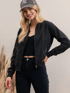 Black Bomber Jacket