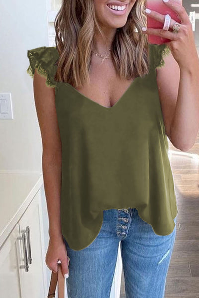 Flutter Lace Flowy Tank
