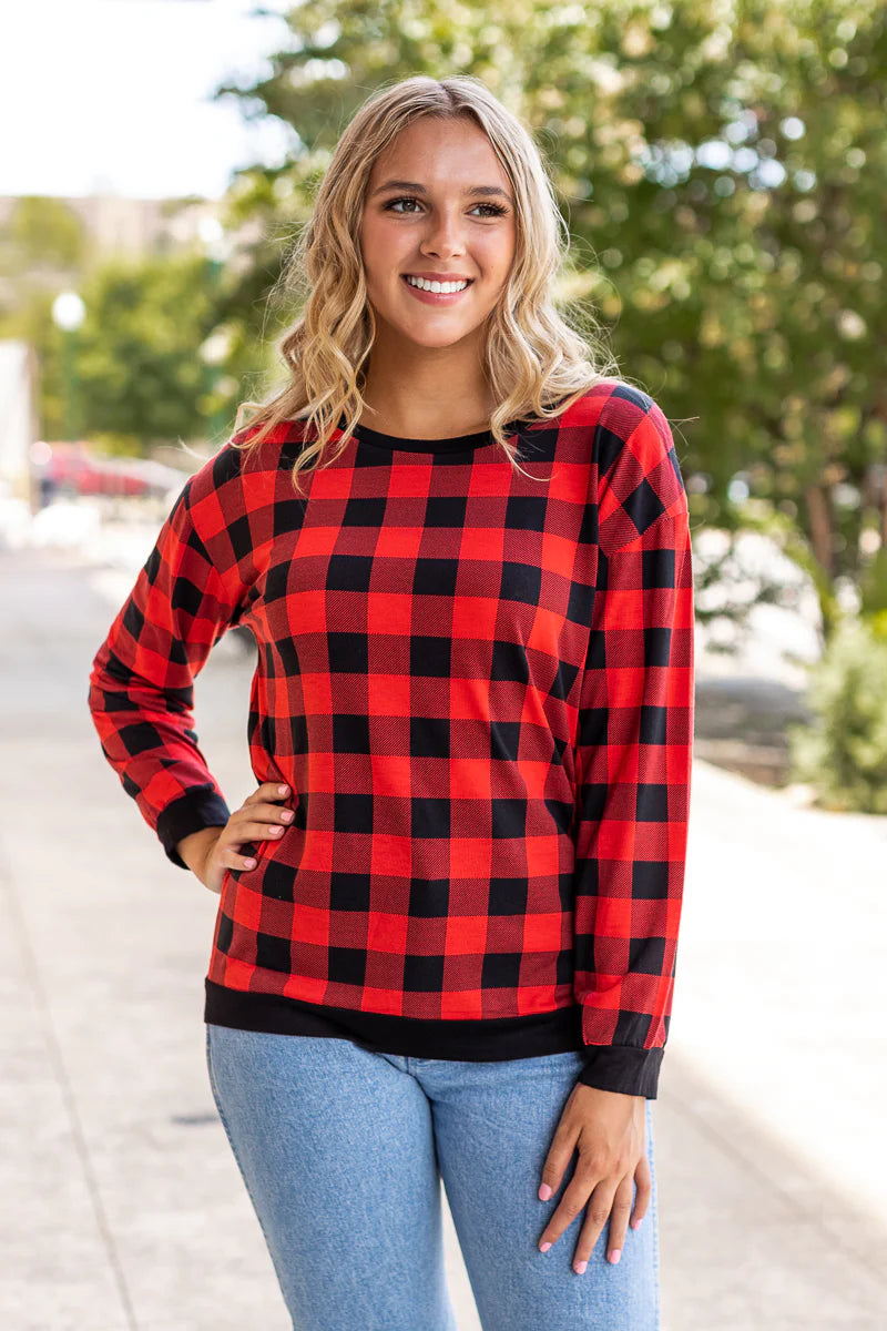 Plaid With Me Top