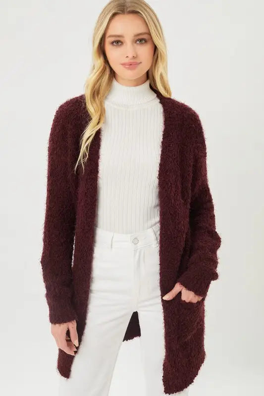 Popcorn Eyelash Cardigan