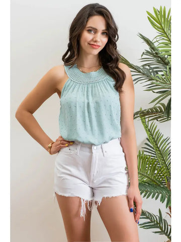 Cassie's Clip Dot Top