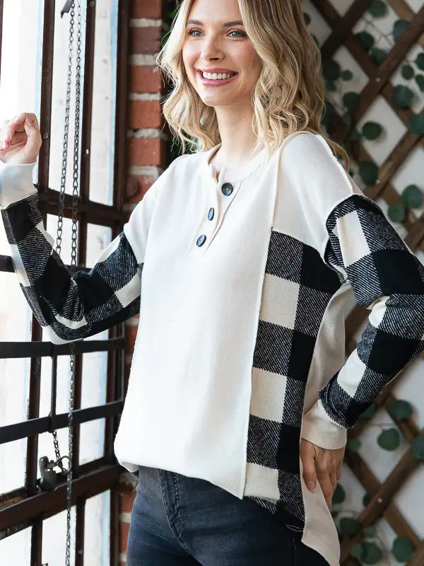 Prim and Plaid Top